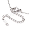Natural Rose Quartz Nugget Pendant Necklaces NJEW-JN04507-02-6