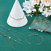32Pcs 2 Colors 304 Stainless Steel Cable Chain Bracelet Making MAK-ME0001-11-5
