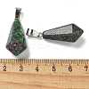 Dyed Natural Marble Pointed Pendants G-B127-15P-04-3