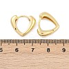 Brass Heart Hoop Earrings EJEW-L274-01G-5