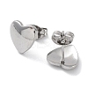 Non-Tarnish 304 Stainless Steel Heart Ear Studs for Women EJEW-P234-19P-2
