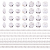 7 Strands 7 Styles Transparent Glass Bead Strands GLAA-TA0002-73-3