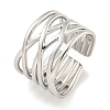 Non-Tarnish 304 Stainless Steel Open Cuff Ring RJEW-A043-27P-1