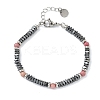 Natural Rodonite & Non-magnetic Synthetic Hematite Beaded Bracelets for Women BJEW-Z148-03P-03-2