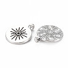 Tibetan Style Alloy Pendant Rhinestone Settings TIBEP-N010-001AS-RS-2