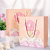 6Pcs Rectangle Paper FLower Gift Bags with Rope Handles ABAG-TA0001-29B-4
