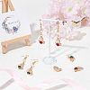 12Pcs 3 Colors Glass Pendants GLAA-SC0001-36-5