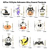 40Pcs 10 Styles Halloween Alloy Enamel Pandants ENAM-CJ0004-14-2