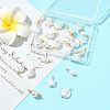 24Pcs 6 Styles ABS Plastic Imitation Pearl Pendants KK-FS0001-93-8