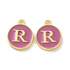 Golden Plated Alloy Enamel Charms ENAM-XCP0001-13R-1