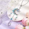 Alloy Moon Window Hanging Prism Ornaments HJEW-TA00284-03-2