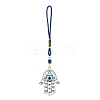 Alloy with Resin Evil Eye Pendant Decoration HJEW-JM01477-01-1