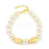 ABS Imitation Pearl Beaded Braclets BJEW-P322-18G-1