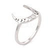 201 Stainless Steel Moon Phase Finger Ring for Women RJEW-A006-07P-1-2