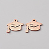 304 Stainless Steel Pendants LS-STAS-WH0031-20RG-1