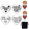 1 Set Friendship Theme Heart Double-Sided Engraved Stainless Steel Commemorative Decision Maker Coin AJEW-GL0001-60-004-1