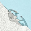 304 Stainless Steel Adjustable Cuff Rings RJEW-Z105-01P-07-3