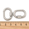 Non-Tarnish 304 Stainless Steel Screw Carabiner Lock Charms STAS-C092-08P-3