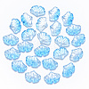 Two Tone Transparent Spray Painted Glass Pendants GLAA-T016-01C-1