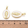 Brass & Enamel Pendants KK-T073-59A-G-3