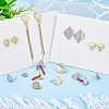SUPERFINDINGS 32Pcs 8 Style Alloy Stud Earring Findings FIND-FH0005-74-4