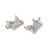 Initial Letter Brass Micro Pave Cubic Zirconia Pendants ZIRC-F008-K-2