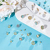 Flat Round 304 Stainless Steel Stud Earring Settings STAS-UN0062-60-4