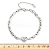 304 Stainless Steel Cable Chain Link Bracelets for Women LS-BJEW-M051-01P-5