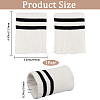 Stripe Pattern Cotton Tubular Knit Rib Cuff AJEW-WH0348-200A-2