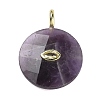 Natural Amethyst Faceted Pendants G-A287-02G-11-1