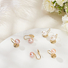 3 Pairs 3 Colors ABS Imitation Pearl Cuff Earrings EJEW-AN0004-65-7