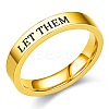 Word Let Them 201 Stainless Steel Finger Rings FS-WGDEB2A-13-1