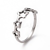 Non-Tarnish 201 Stainless Steel Star Wrap Finger Ring for Women RJEW-J051-24P-1