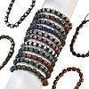 Adjustable Natural & Synthetic Gemstone and Non-magnetic Synthetic Hematite Braided Bead Bracelets BJEW-Z090-01-4