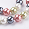 Electroplate Shell Pearl Beads Strands BSHE-E018-10mm-06-1