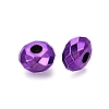 UV Plating Iridescent Transparent Acrylic European Beads OACR-E033-22-04-2