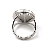 Non-Tarnish 304 Stainless Steel Open Cuff Pad Ring Settings RJEW-Z018-41P-3