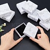 25Pcs Square Marble Print Paper Jewelry Gift Box CON-FI0001-01-3