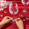 14Pcs 7 Colors Angel Glass & Alloy Wine Glass Charms AJEW-TA0001-69-4
