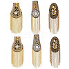 6Pcs 3 Styles Fashionable Tassel Epaulettes AJEW-GL0002-25-1