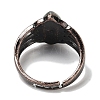 Natural Gemstone Horse Eye Adjustable Rings RJEW-K271-05R-5