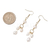 Oval Natural Cultured Freshwater Pearl Dangle Earrings EJEW-JE06889-4