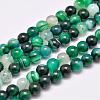 Natural Striped Agate/Banded Agate Bead Strands G-G962-8mm-05-1