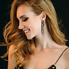 4 Pairs 4 Colors Alloy Rhinestone Stud Earrings for Women EJEW-AN0004-35-4