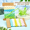 4 Cards 2 Styles  Polyester Wavy Fringe Trim Ribbon DIY-GF0009-48D-6