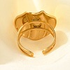 304 Stainless Steel Open Cuff Rings for Women STAS-Z108-05G-01-2