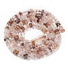 Natural Red Hematoid Quartz/Ferruginous Quartz Beads Strands X-G-H292-A07-01-3