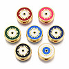 Rack Plating Alloy Enamel Pendants PALLOY-N172-067-1