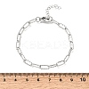 4MM 304 Stainless Steel Textured Paperclip Chain Bracelets for Man and Women SA-CBAB767-08P-5