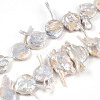 Natural Baroque Keshi Pearl Beads Strands PEAR-S018-06H-2